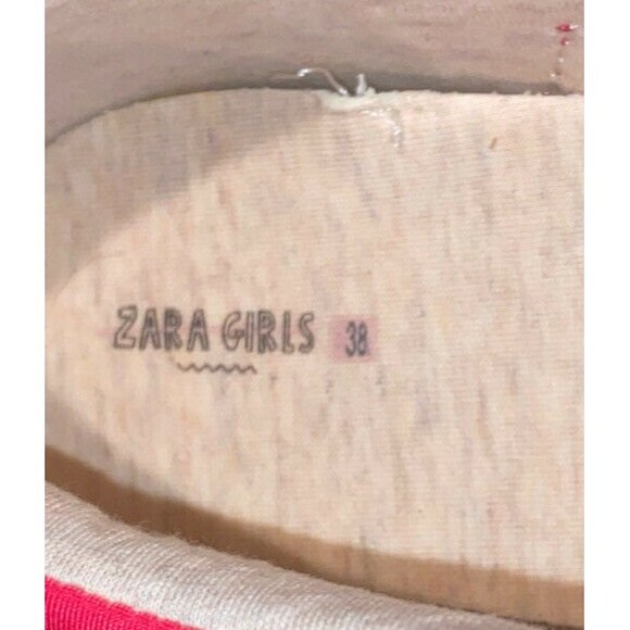 ZARA Girl’s US 5.5 / EU 38 Pink BAMBA Sneakers Hook & Loop Fits Women’s 7.5 - Picture 9 of 11